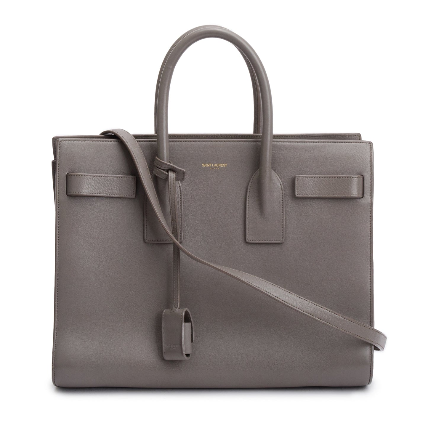 Saint Laurent Grey Leather Small Sac De Jour