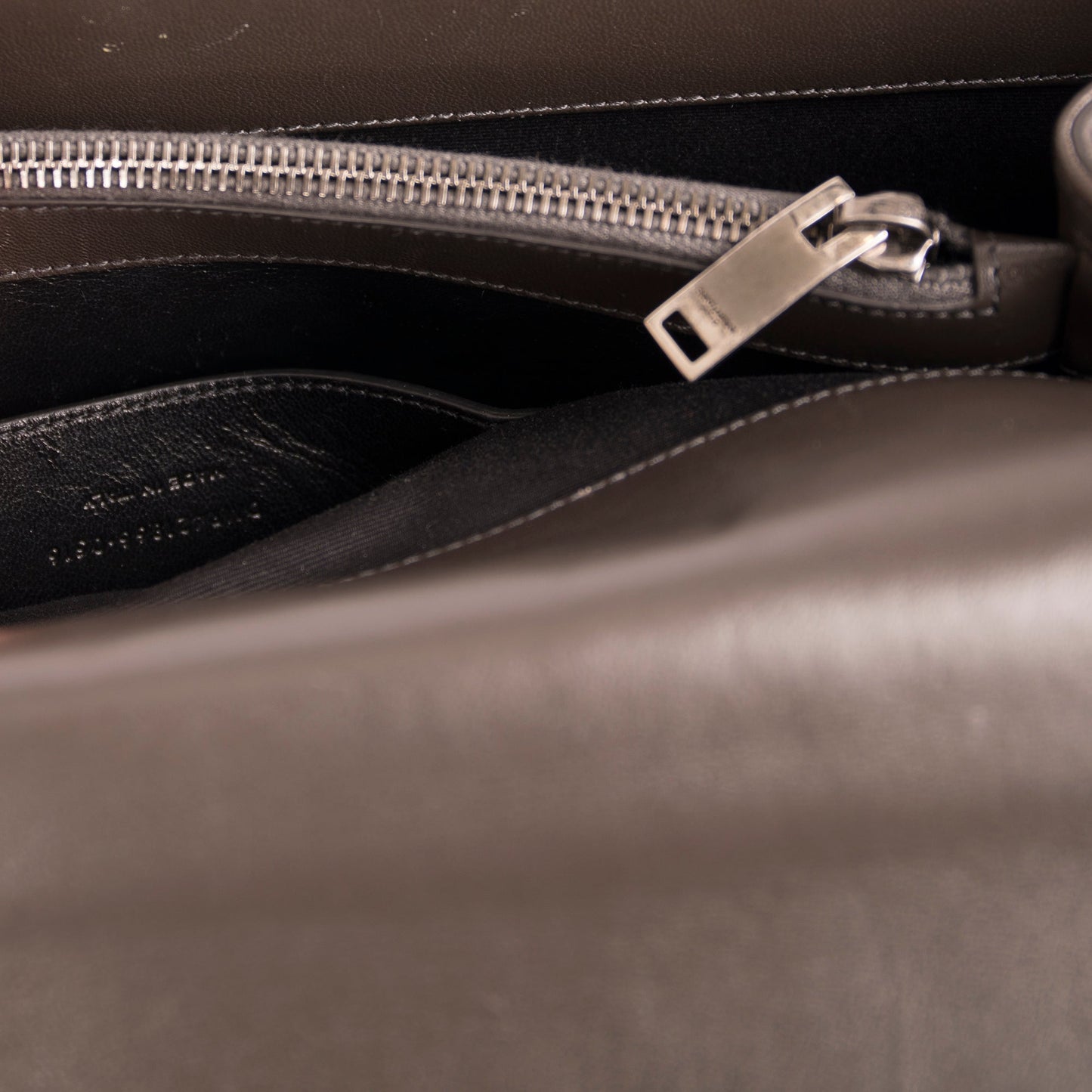 Saint Laurent Large Croc Embossed Nubuck College Bag