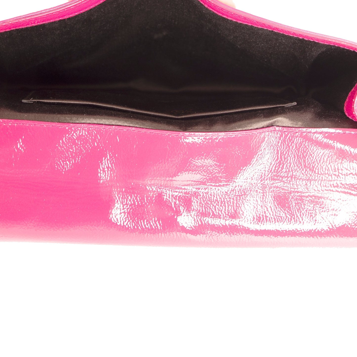 Saint Laurent Large Patent Leather Belle de Jour Clutch
