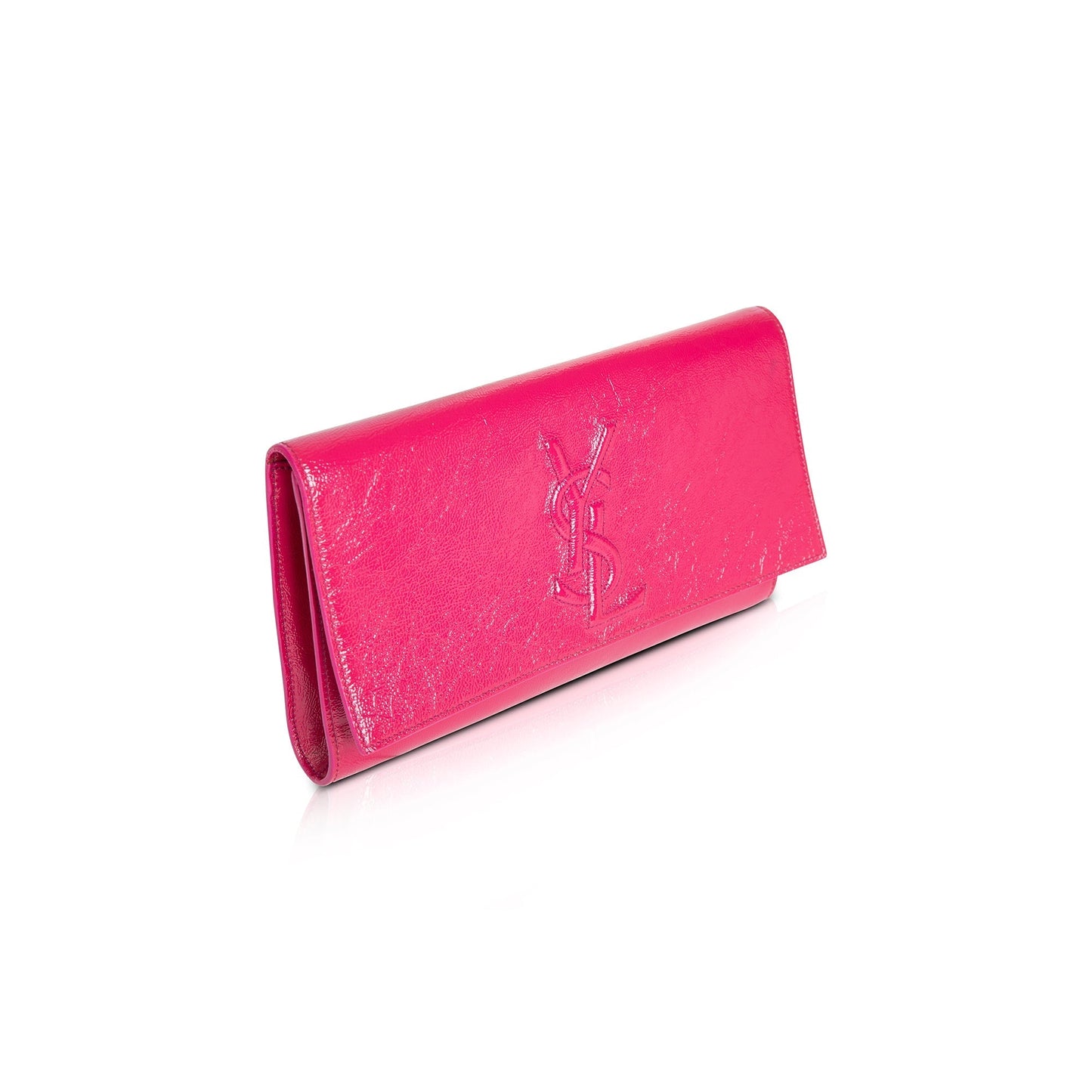 Saint Laurent Large Patent Leather Belle de Jour Clutch