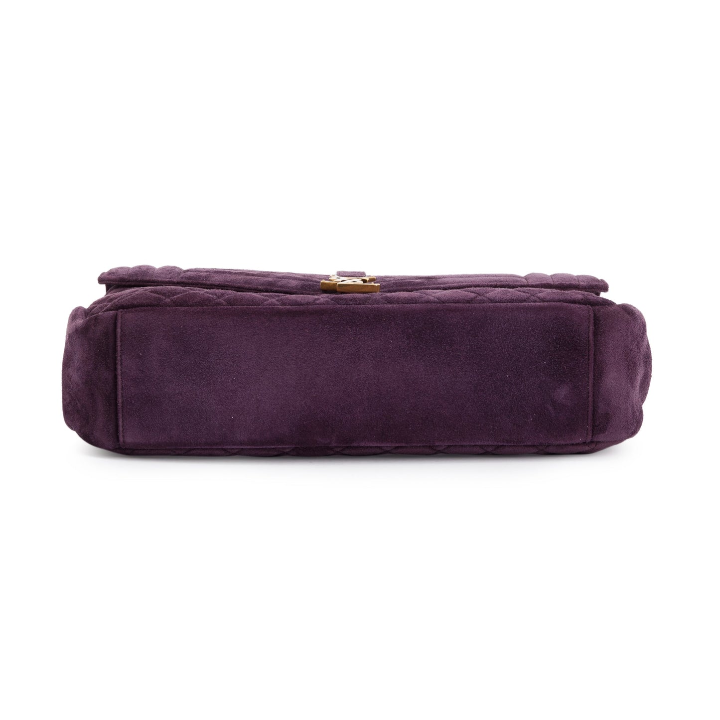 Saint Laurent Large Purple Suede Monogram  Envelope Chain Bag