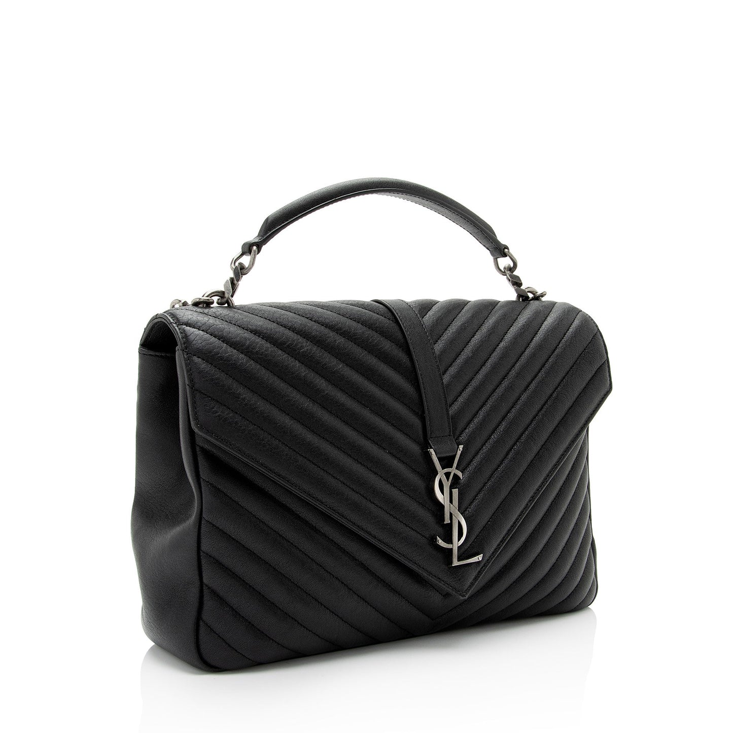 Luxury Saint Laurent Trending 2025 Matelasse Calfskin Monogram College Large Shoulder Bag (SHF-6MZ4bL)