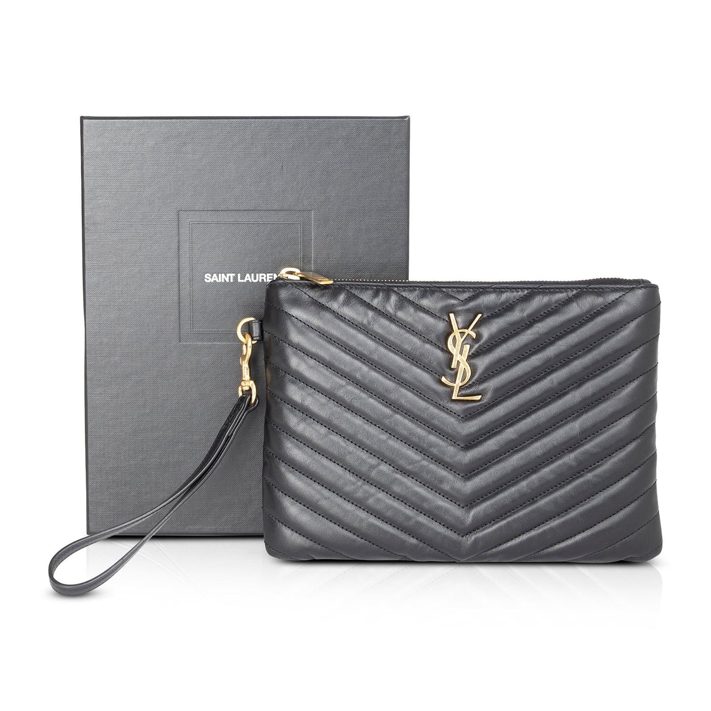 Saint Laurent Matelasse Cassandre Wrist Pouch