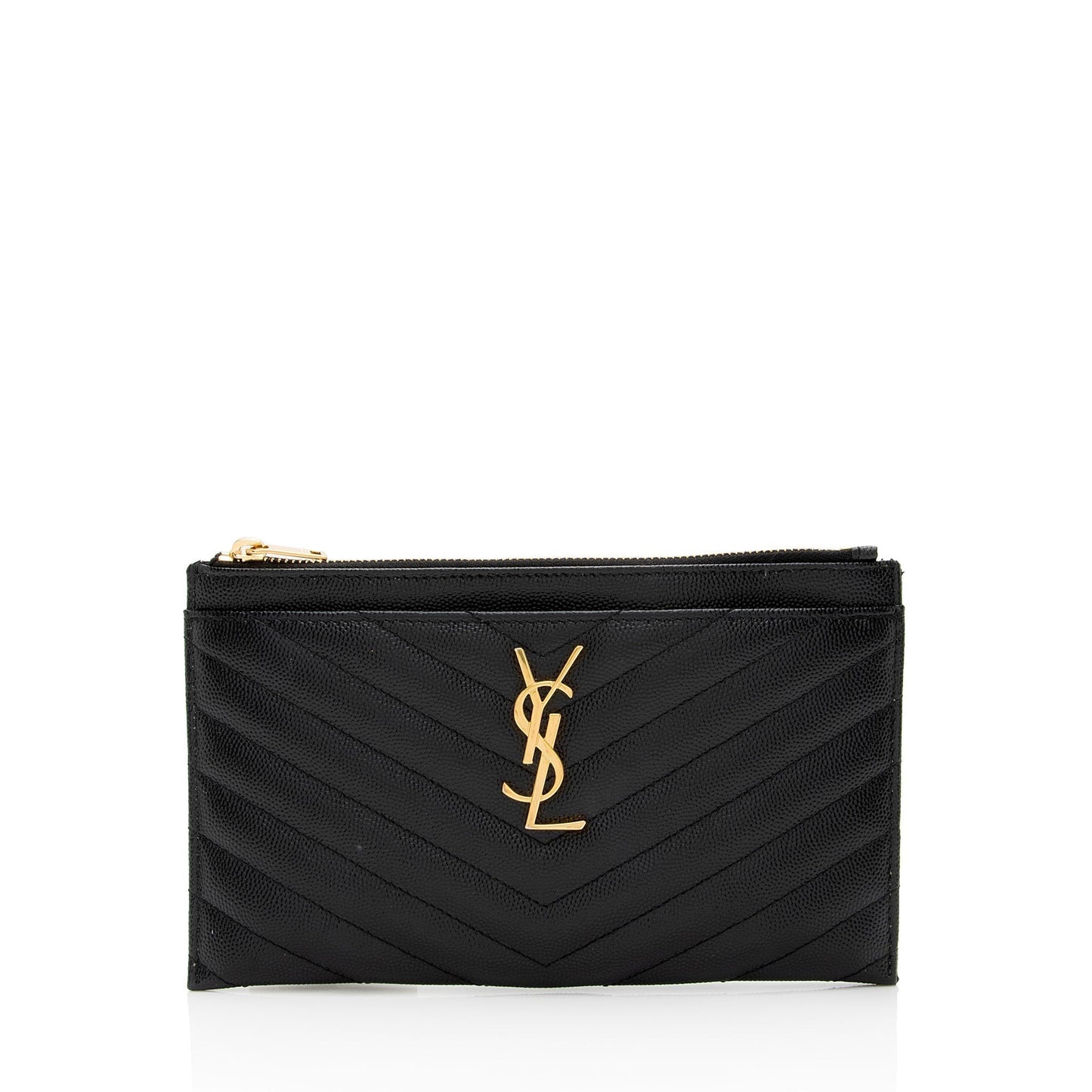Luxury Saint Laurent Trending 2025 Matelasse Grain de Poudre Monogram Bill Pouch (SHF-ikSGxC)