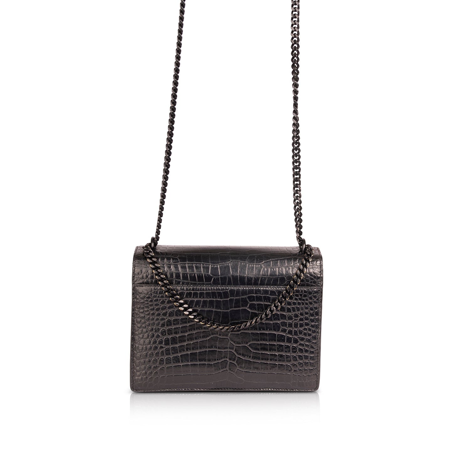 Saint Laurent Medium Crocodile Embossed Sunset Bag
