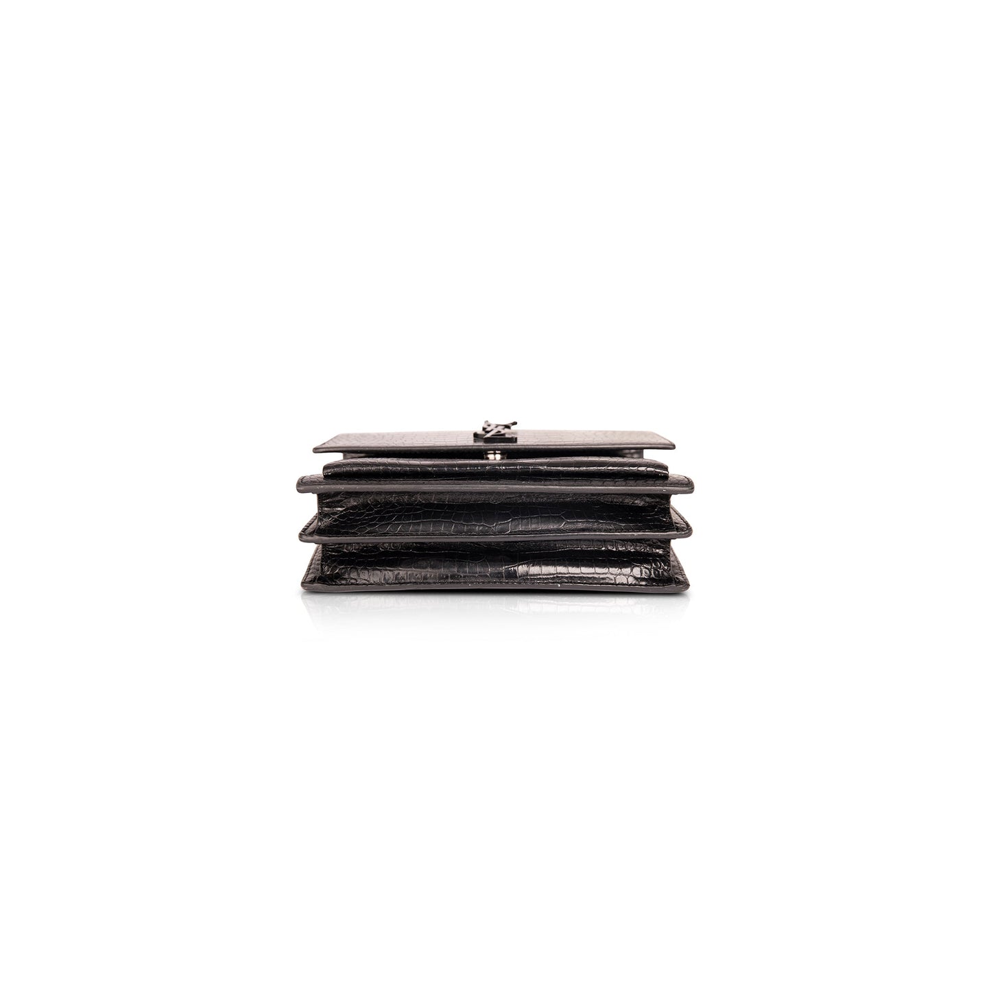 Saint Laurent Medium Crocodile Embossed Sunset Bag