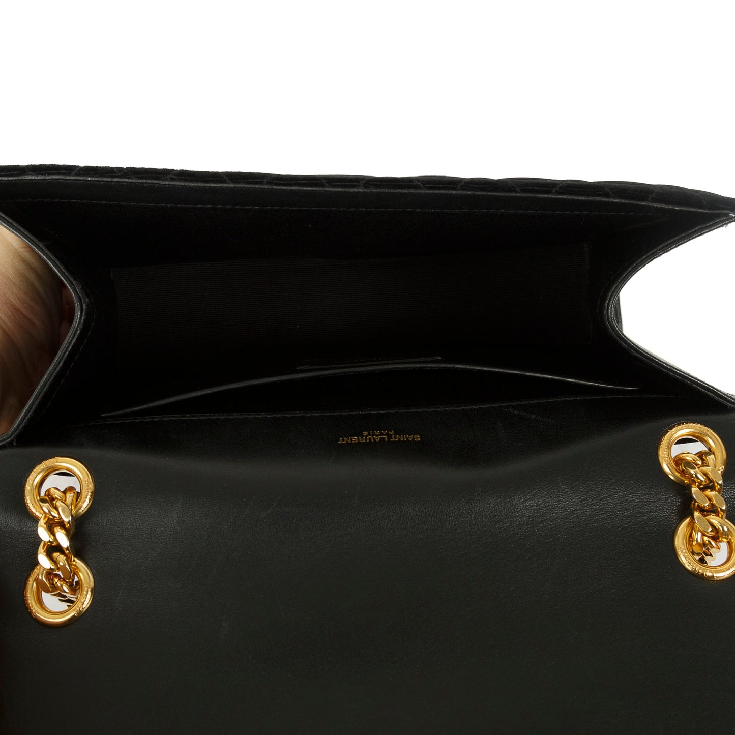 Saint Laurent Medium Velvet Mix Matelasse Envelope Chain Bag