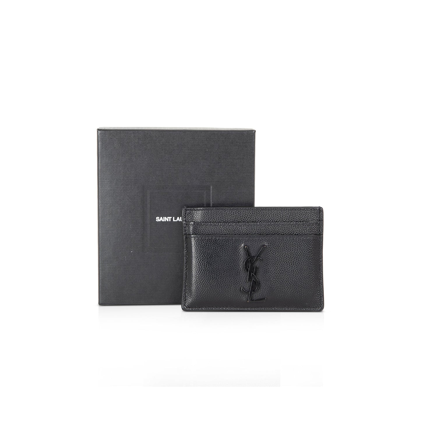 Saint Laurent Monogram Leather Card Holder
