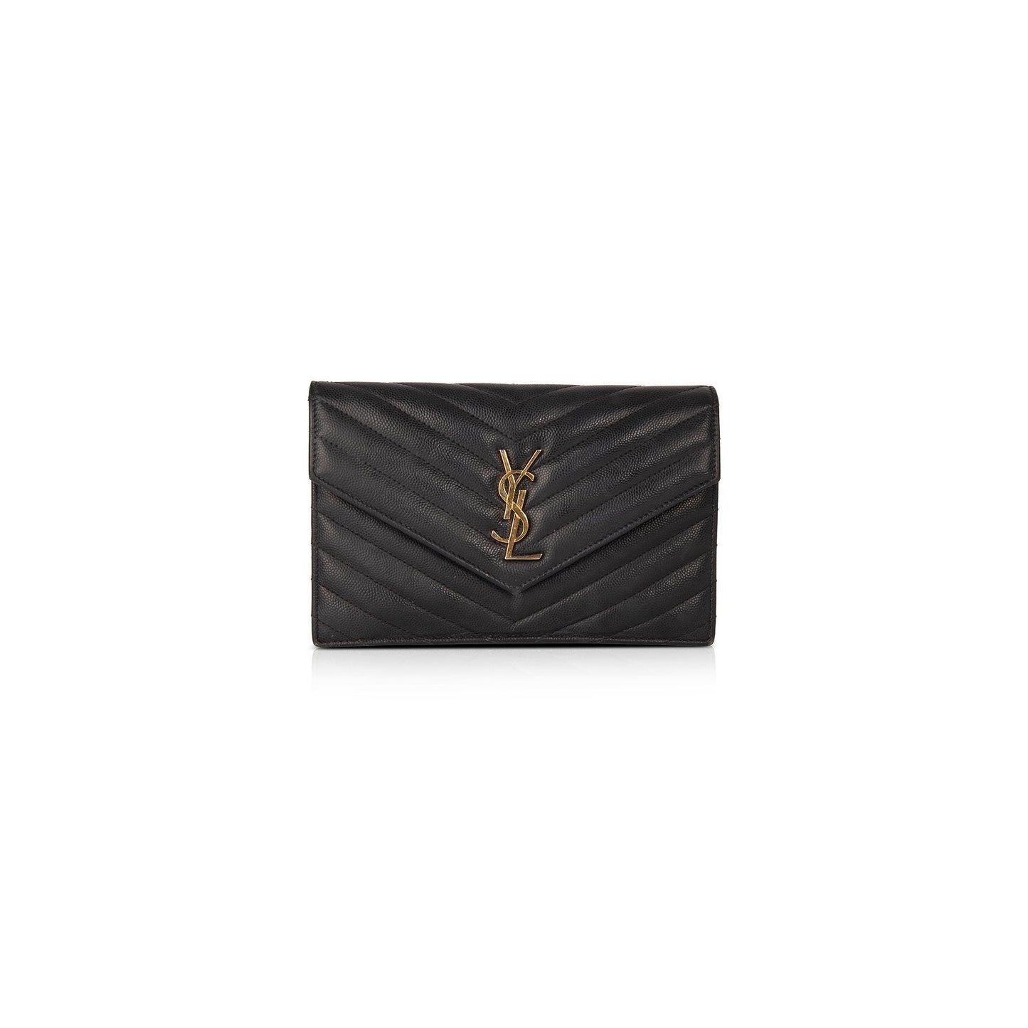 Saint Laurent Monogram Matelasse Envelope Chain Wallet