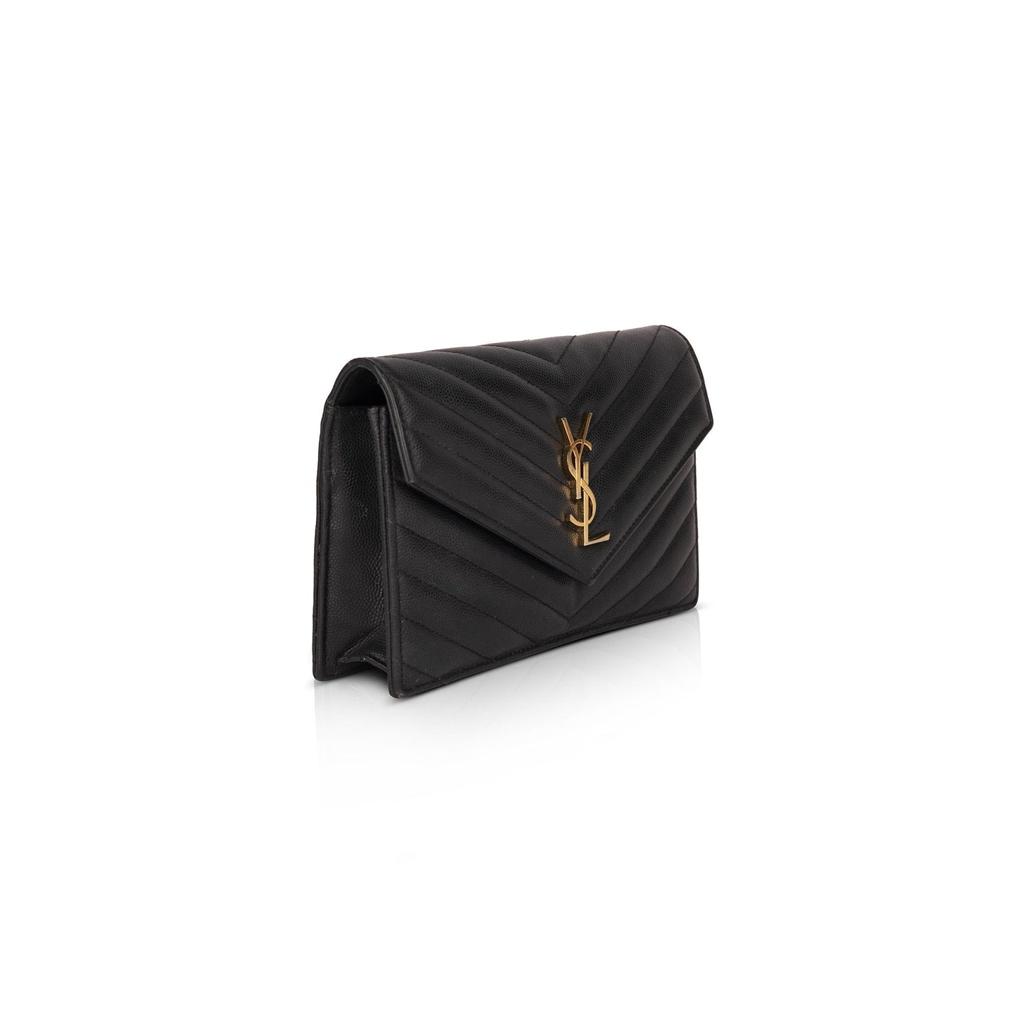 Saint Laurent Monogram Matelasse Envelope Chain Wallet