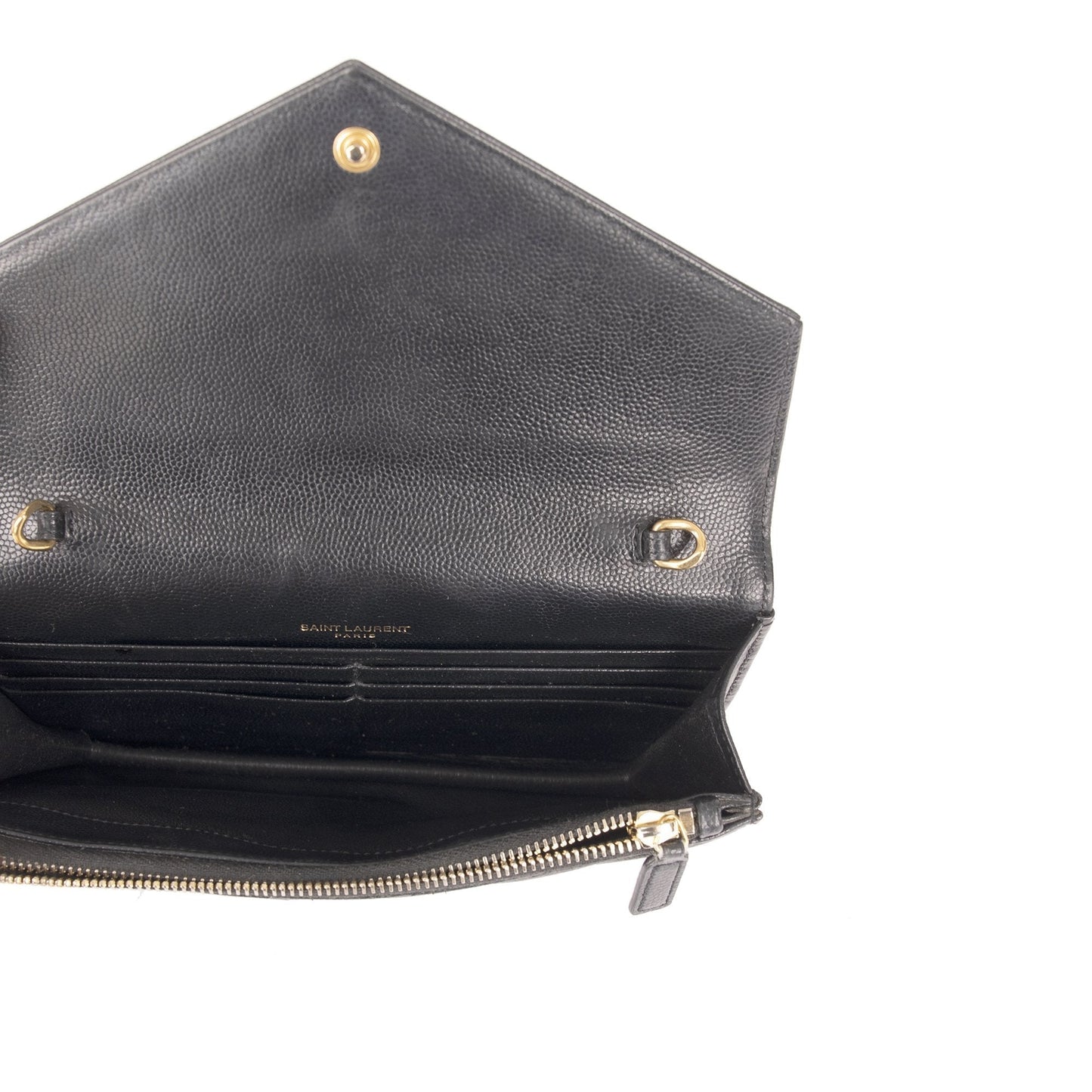 Saint Laurent Monogram Matelasse Envelope Chain Wallet