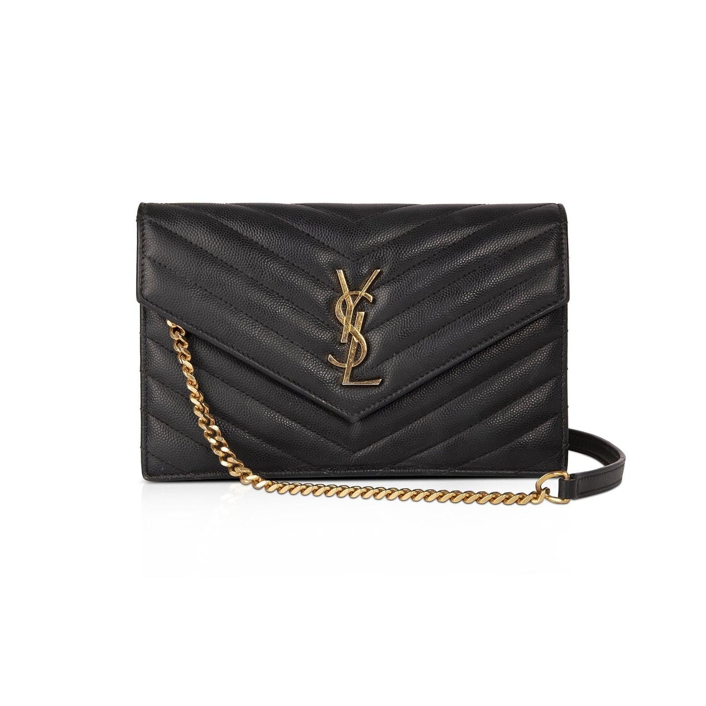 Saint Laurent Monogram Matelasse Envelope Chain Wallet