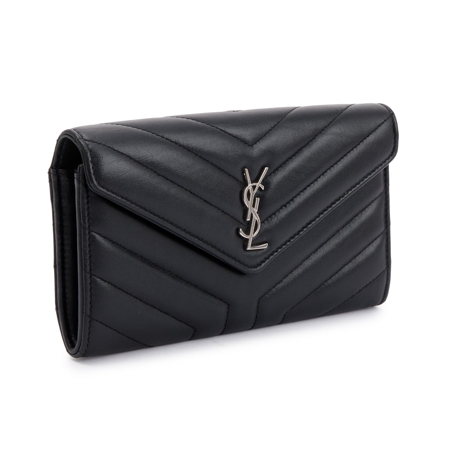 Saint Laurent Monogram Matelasse Envelope Wallet