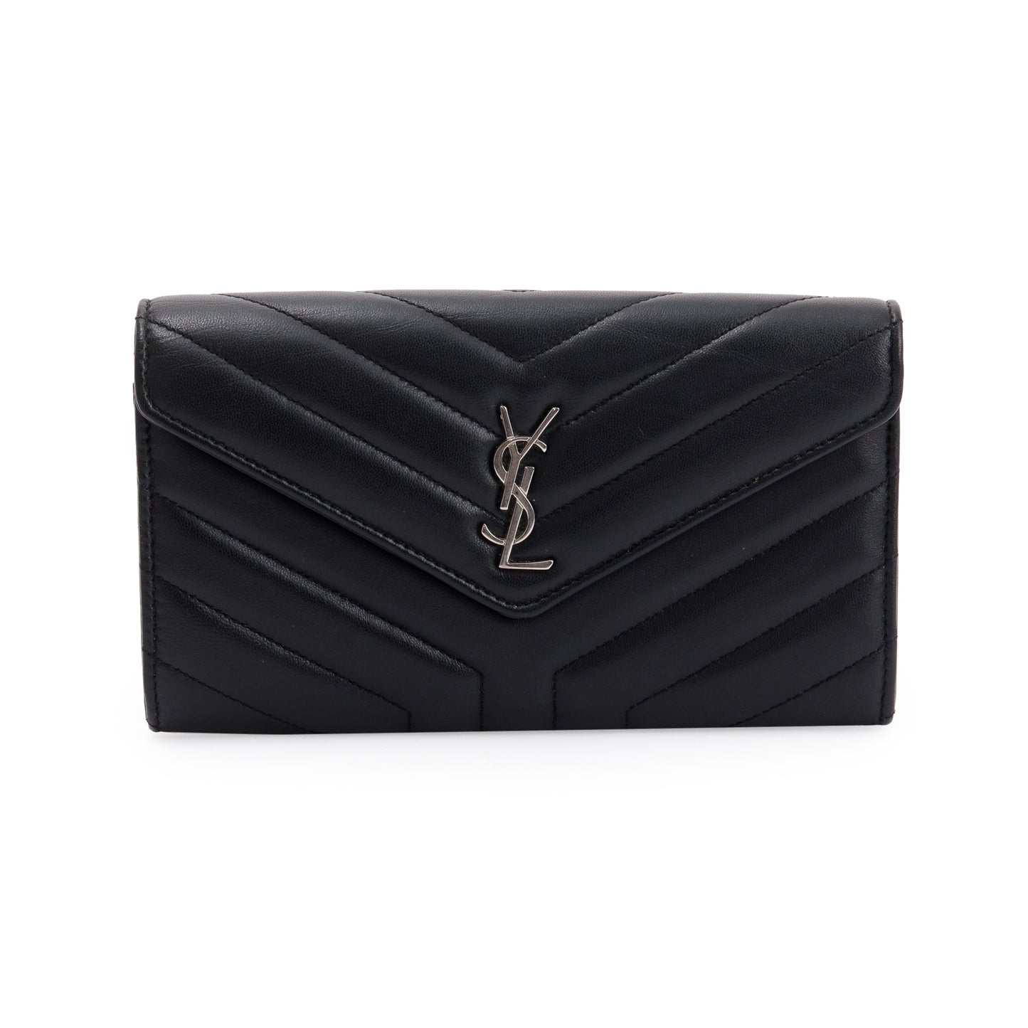 Saint Laurent Monogram Matelasse Envelope Wallet