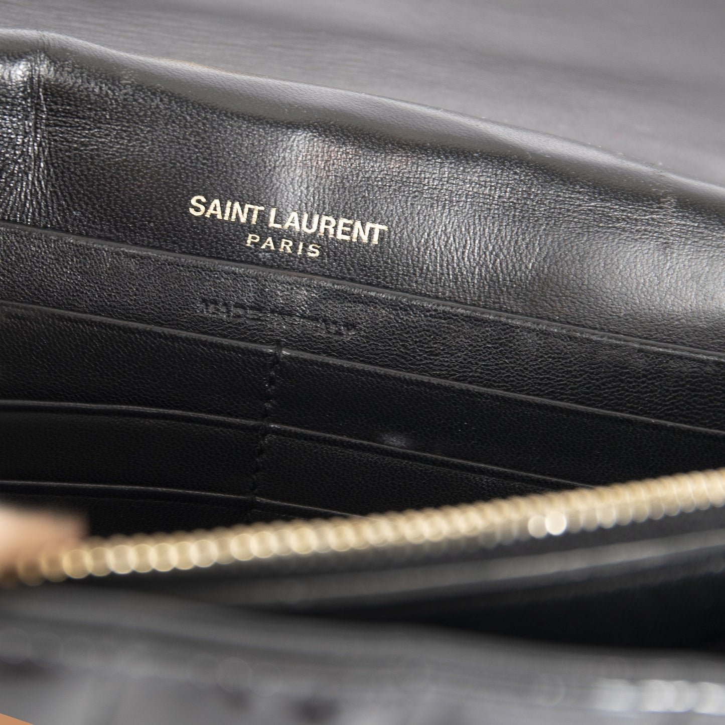 Saint Laurent Monogram Vicky Chain Wallet