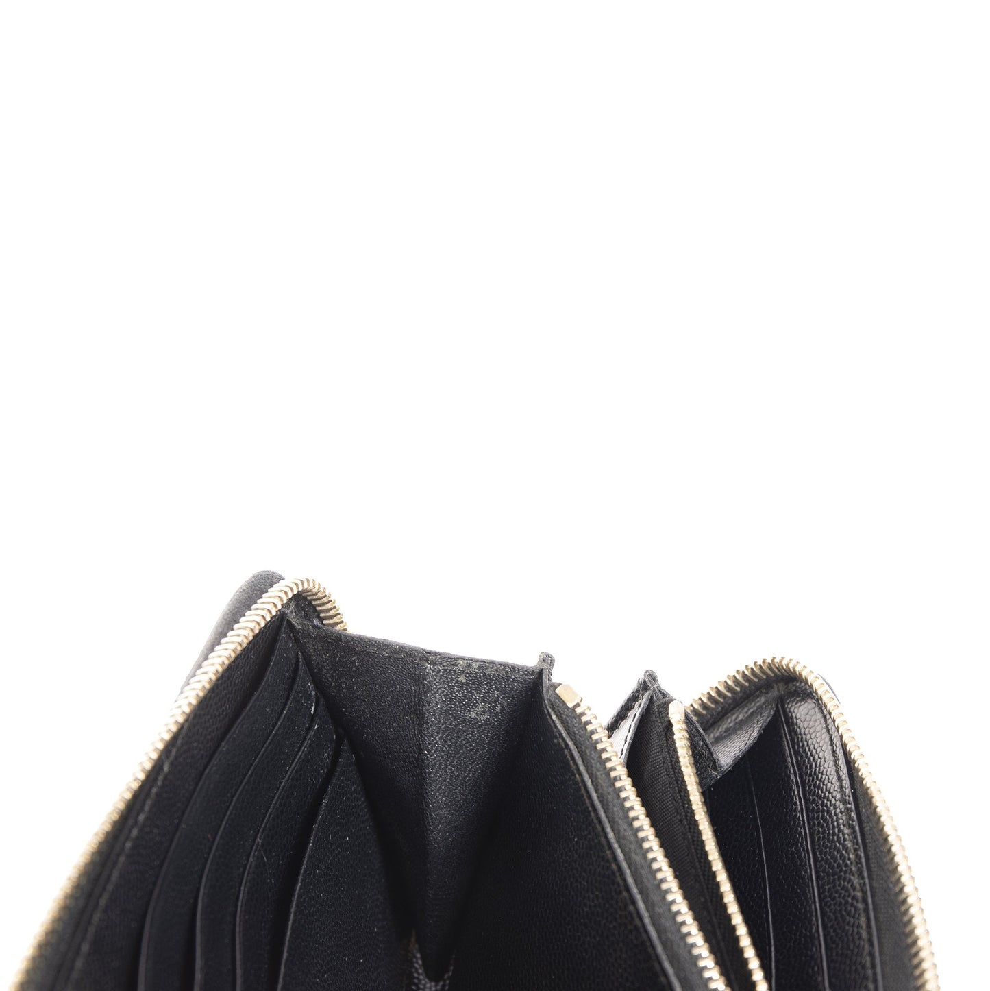 Saint Laurent Monogram Zip-Up Leather Wallet