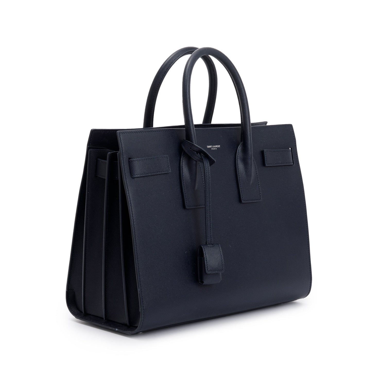 Saint Laurent Navy Grained Leather Small Sac De Jour
