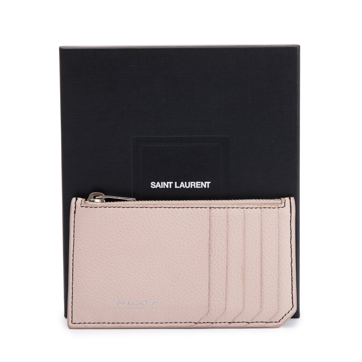 Saint Laurent Paris Fragments Zipped Card Case