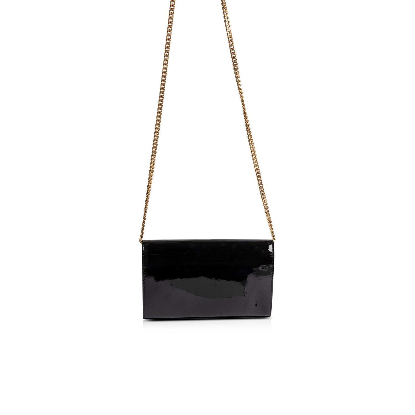 Saint Laurent Patent Leather Kate Chain Wallet