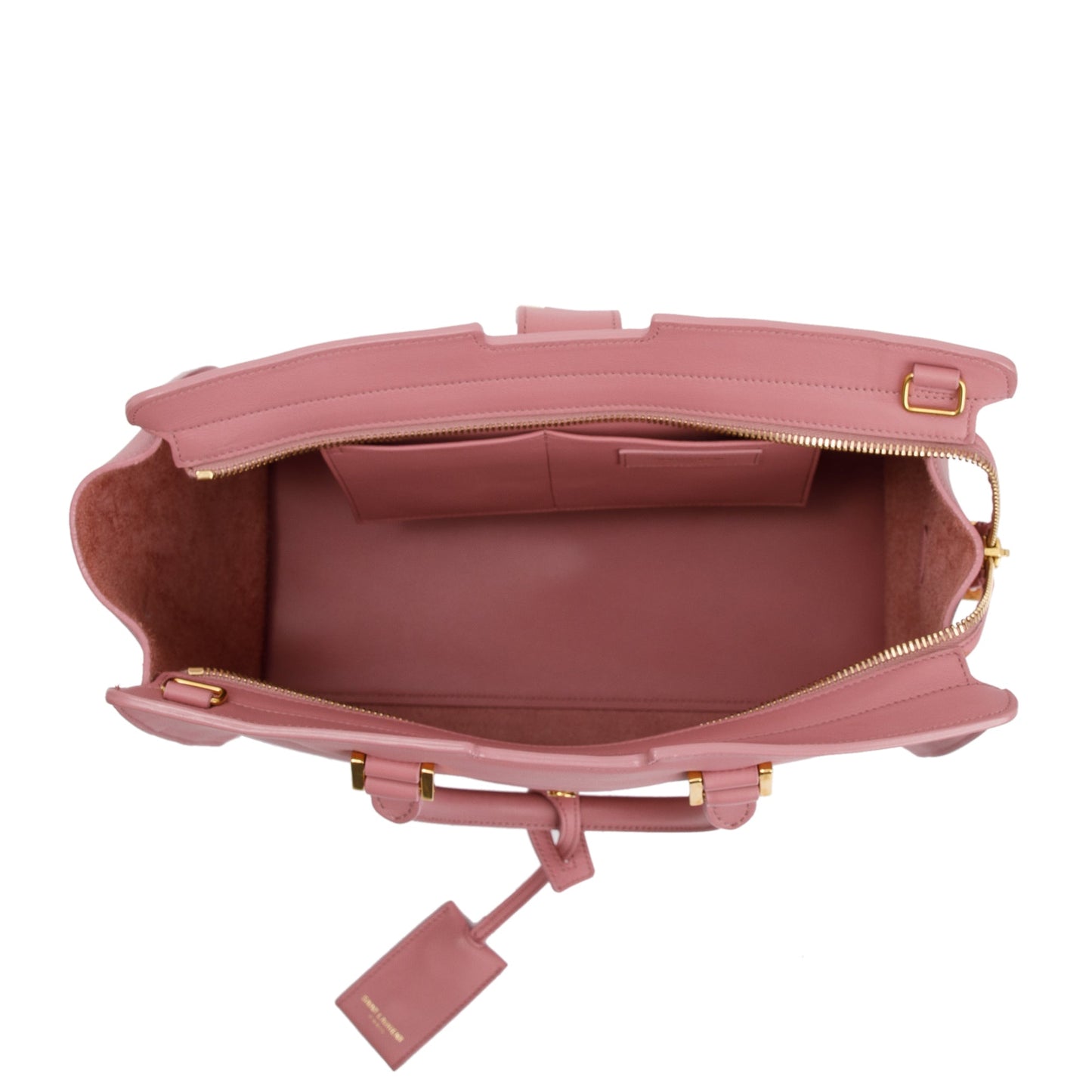 Saint Laurent Pink Calfskin Leather Small Cabas Tote Bag