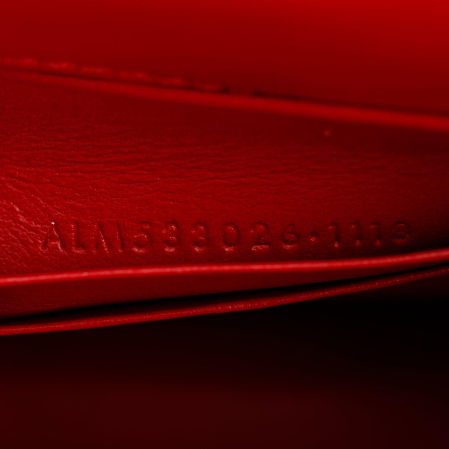 Saint Laurent Red Crocodile Embossed Sunset Chain Wallet