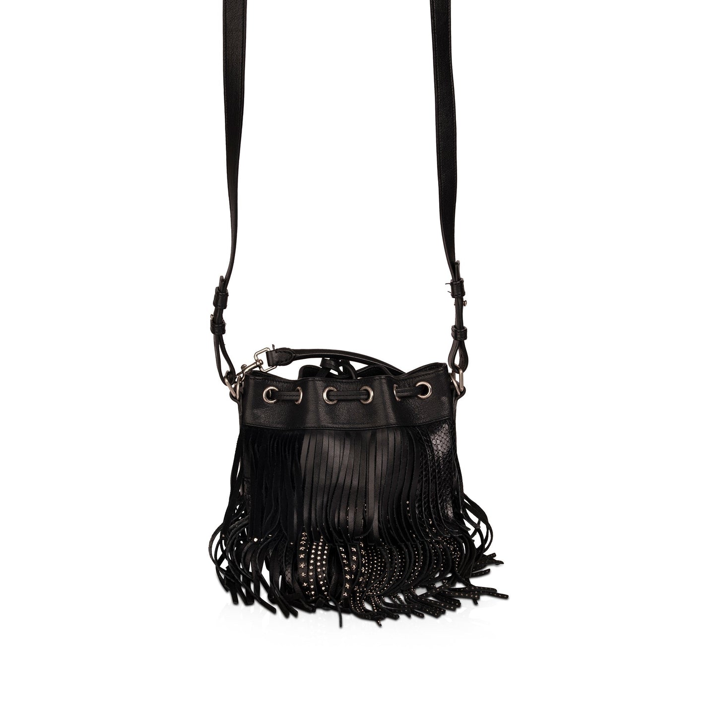 Saint Laurent Small Studded Emmanuel Bucket Bag