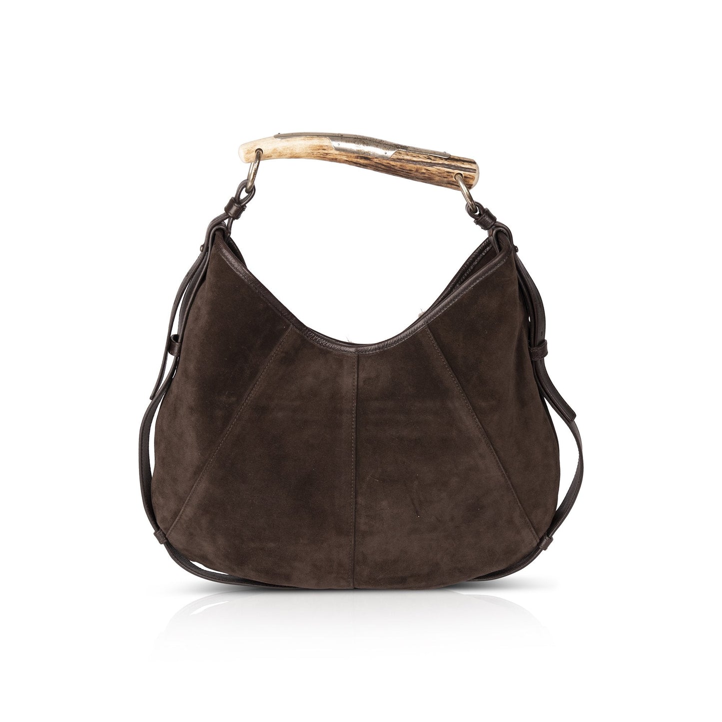 Saint Laurent Suede Mombasa Horn Hobo