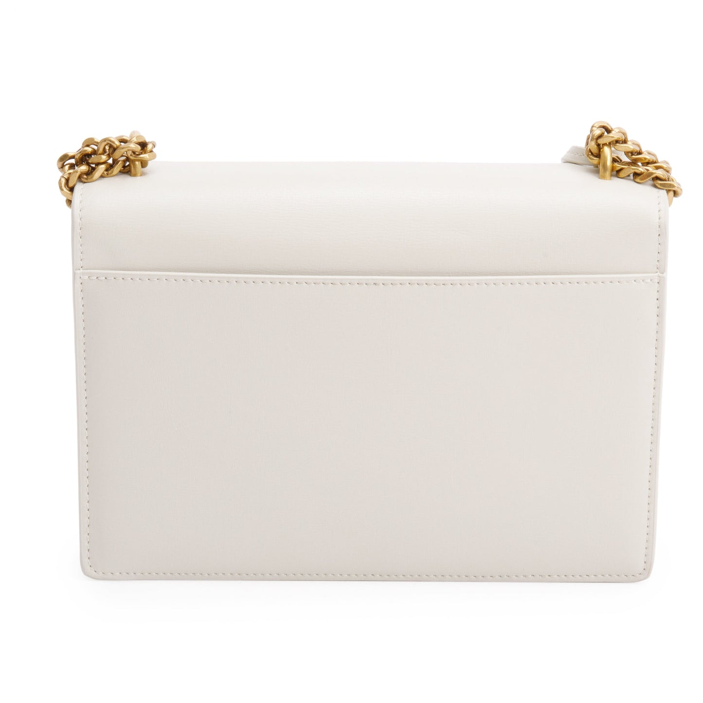 Saint Laurent White Calfskin Leather Medium Sunset Shoulder Bag