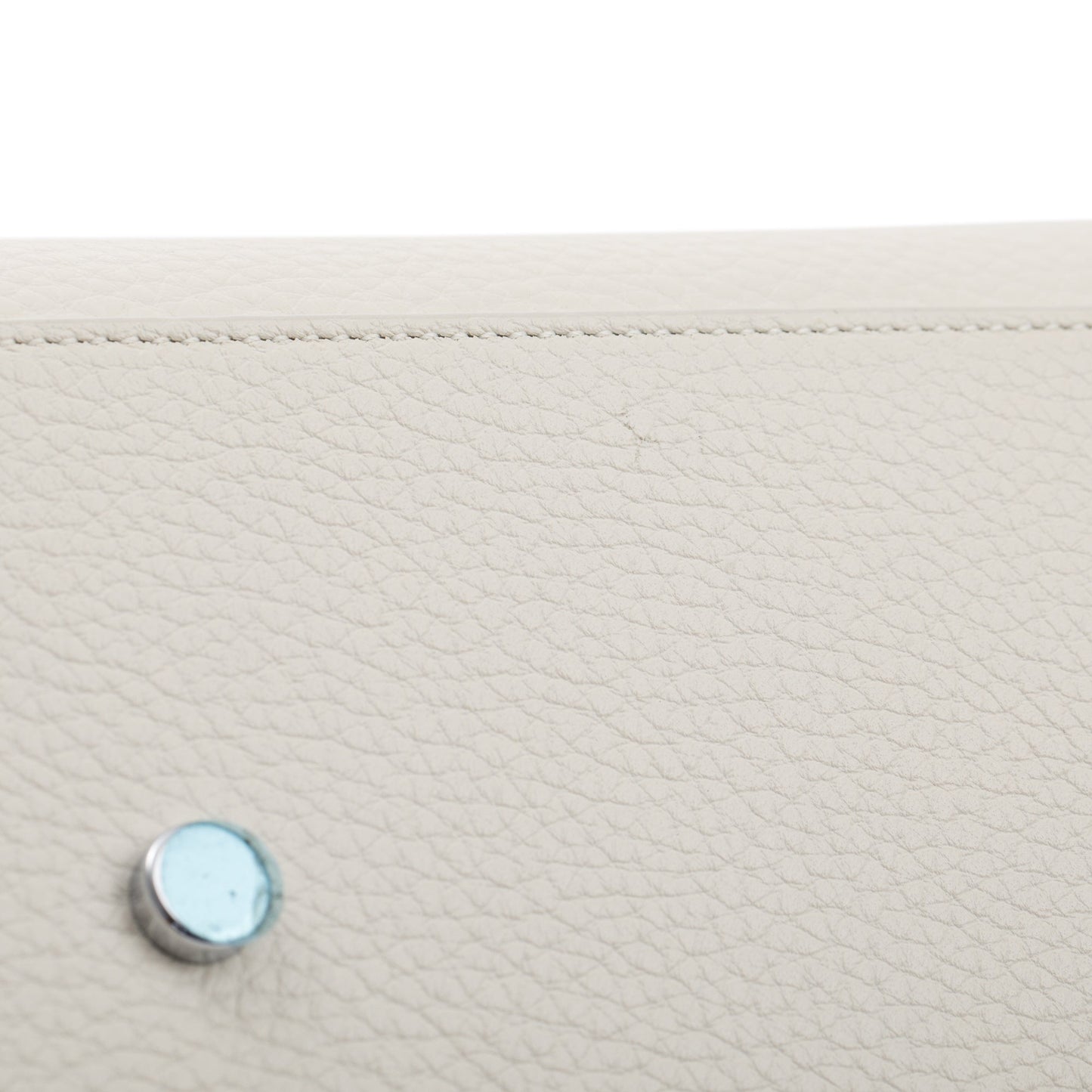 Saint Laurent White Grained Calfskin Small Sac De Jour
