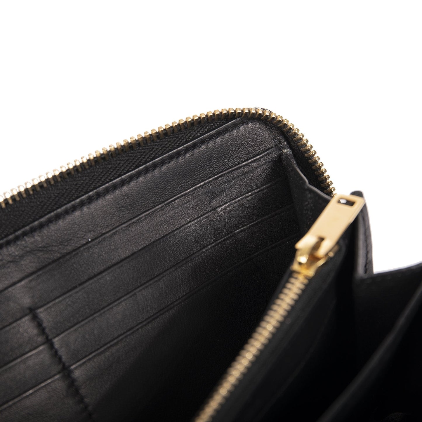 Saint Laurent YSL Line Zip Around Wallet