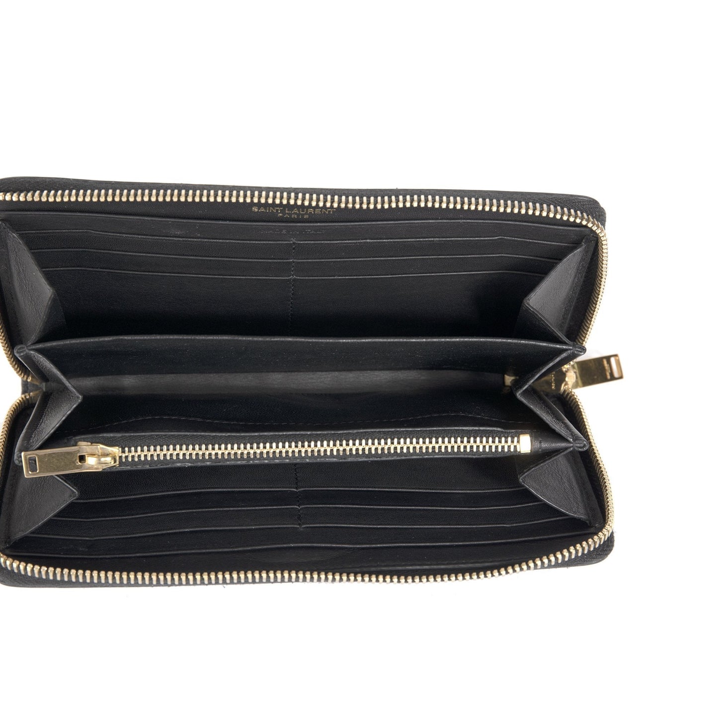 Saint Laurent YSL Line Zip Around Wallet