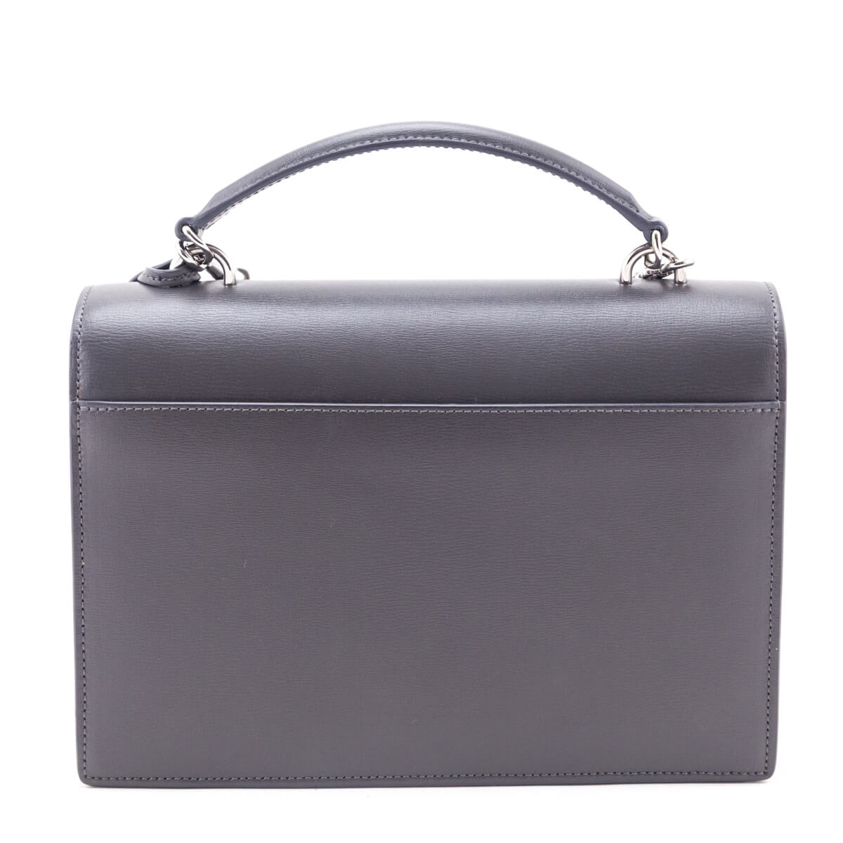 Saint Laurent Anthracite Smooth Calfskin Medium Monogram Sunset Satchel