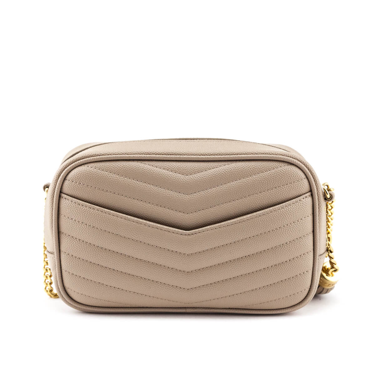 Luxury Saint Laurent Trending 2025 Beige Grain De Poudre Matelasse Monogram Mini Lou Camera Bag