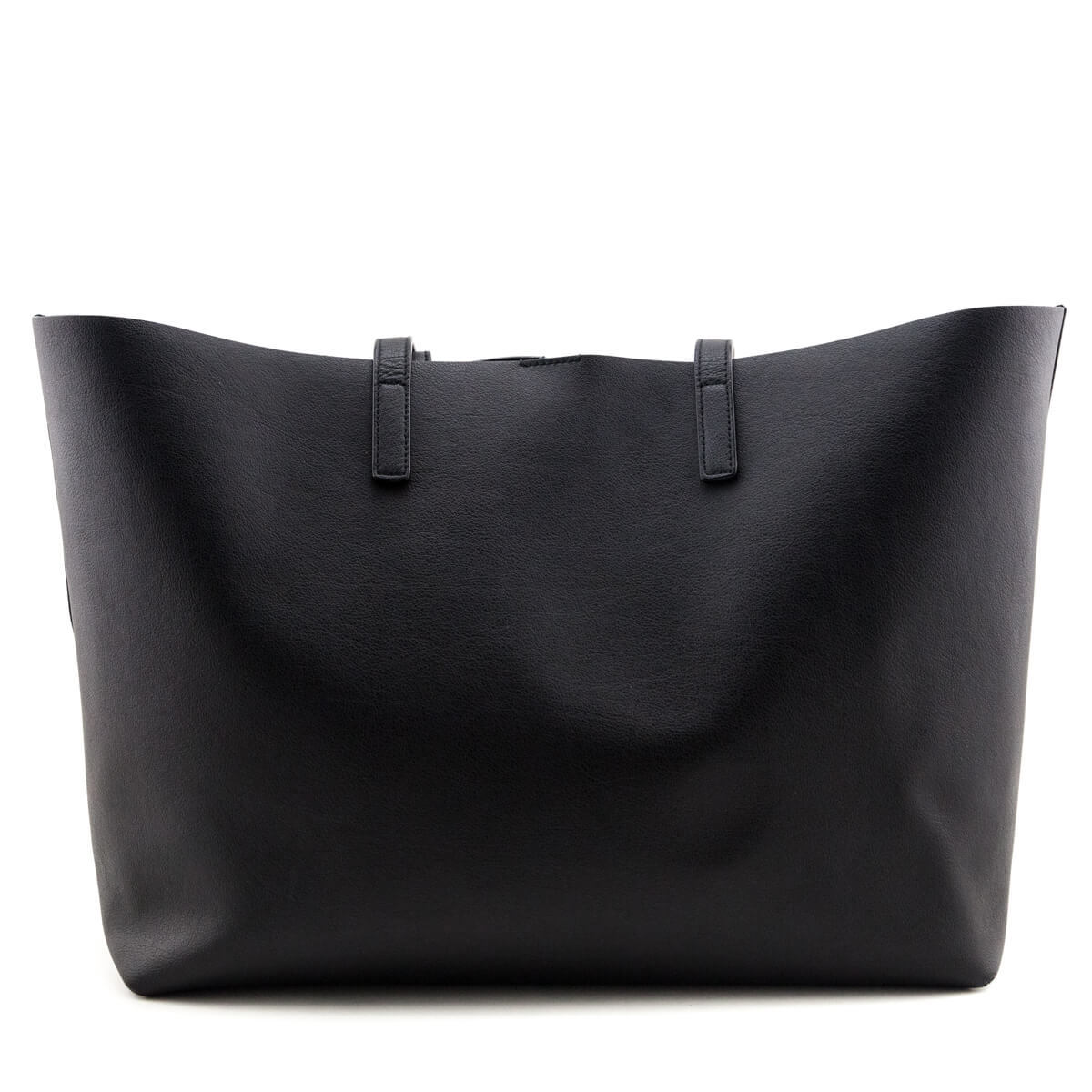 Saint Laurent Black Calfskin Large Shopping Tote