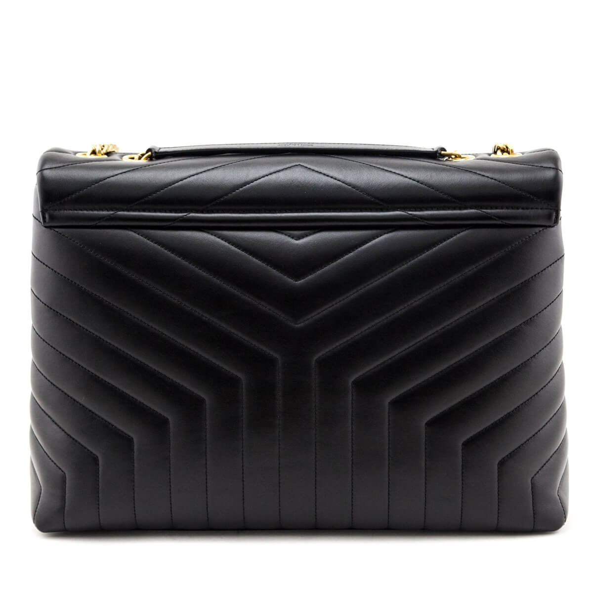 Luxury Saint Laurent Trending 2026 Black Calfskin Matelasse Large Loulou Monogram Chain Satchel
