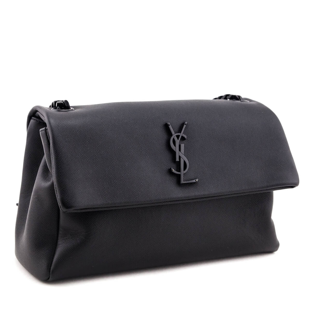 Luxury Saint Laurent Trending 2026 Black Grain De Poudre Medium West Hollywood Monogram Fold-Over Bag