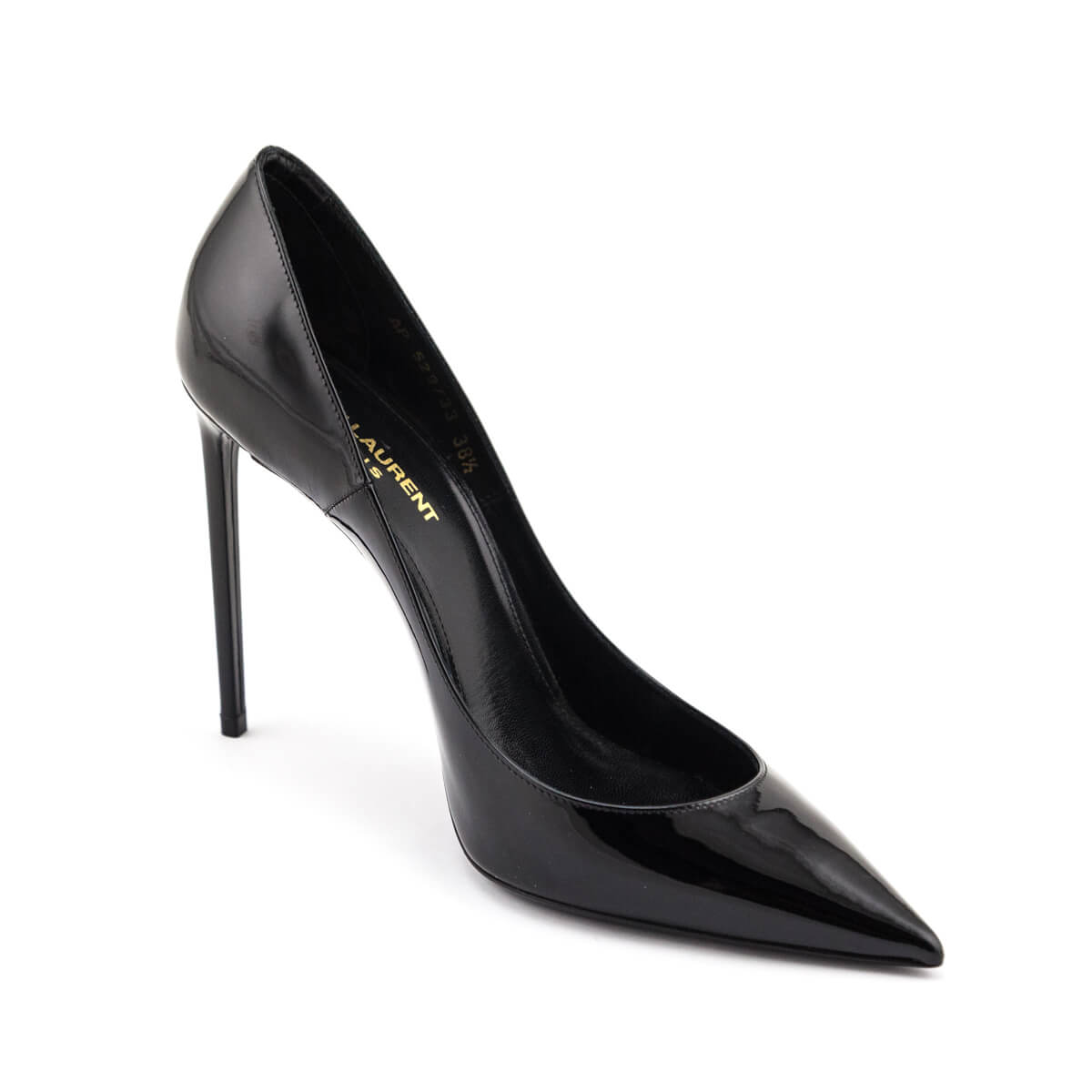 Saint Laurent Black Patent Zoe 105 Pumps Size US 8.5 | EU 38.5