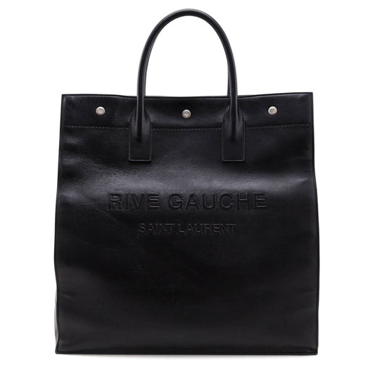 Saint Laurent Black Smooth Calfskin Rive Gauche N/S Tote