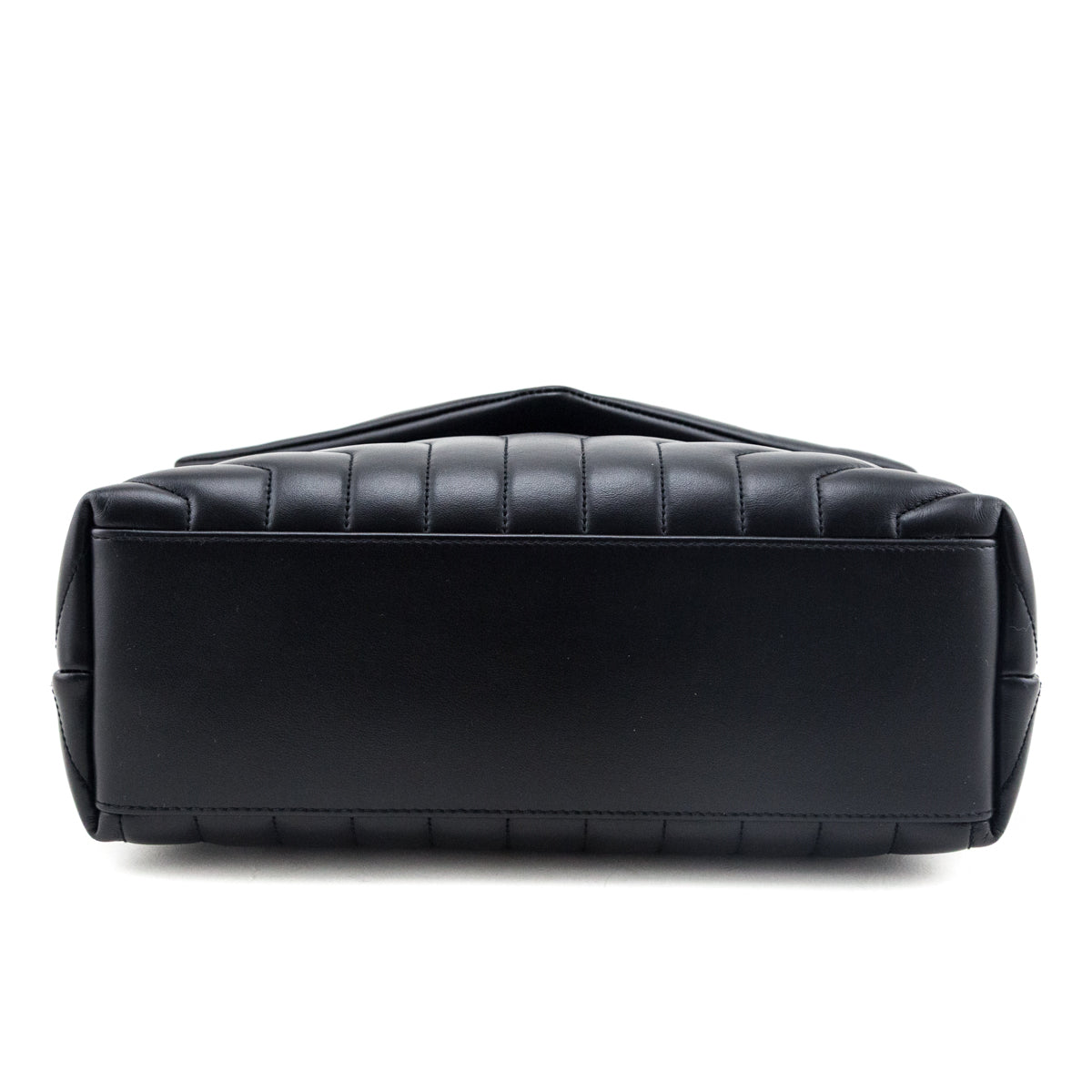 Saint Laurent Black Y Quilted Leather Monogram Medium Loulou Chain Satchel