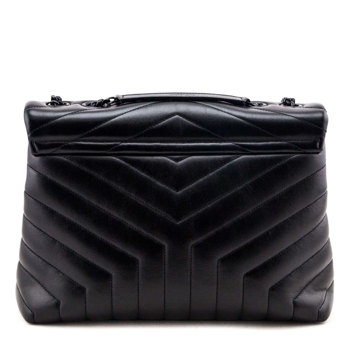 Luxury Saint Laurent Trending 2025 Black Y Quilted Leather Monogram Medium Loulou Chain Satchel
