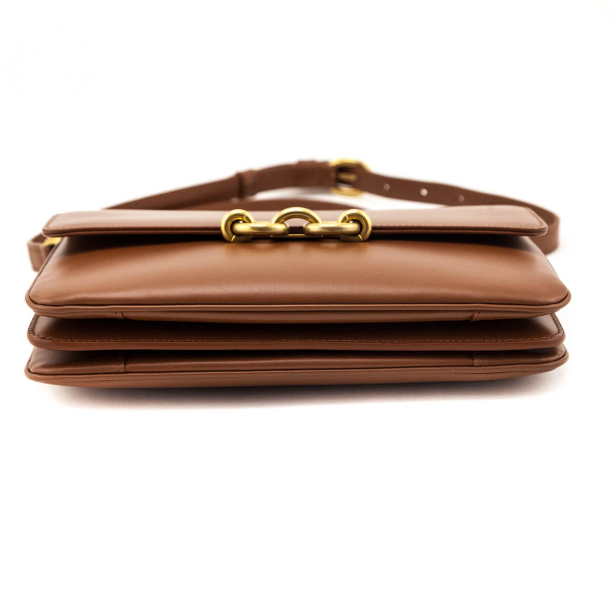 Saint Laurent Brown Smooth Calfskin Le Maillon Satchel