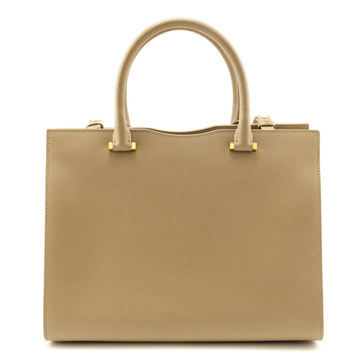 Saint Laurent Dark Beige Grain De Poudre Medium Uptown Tote