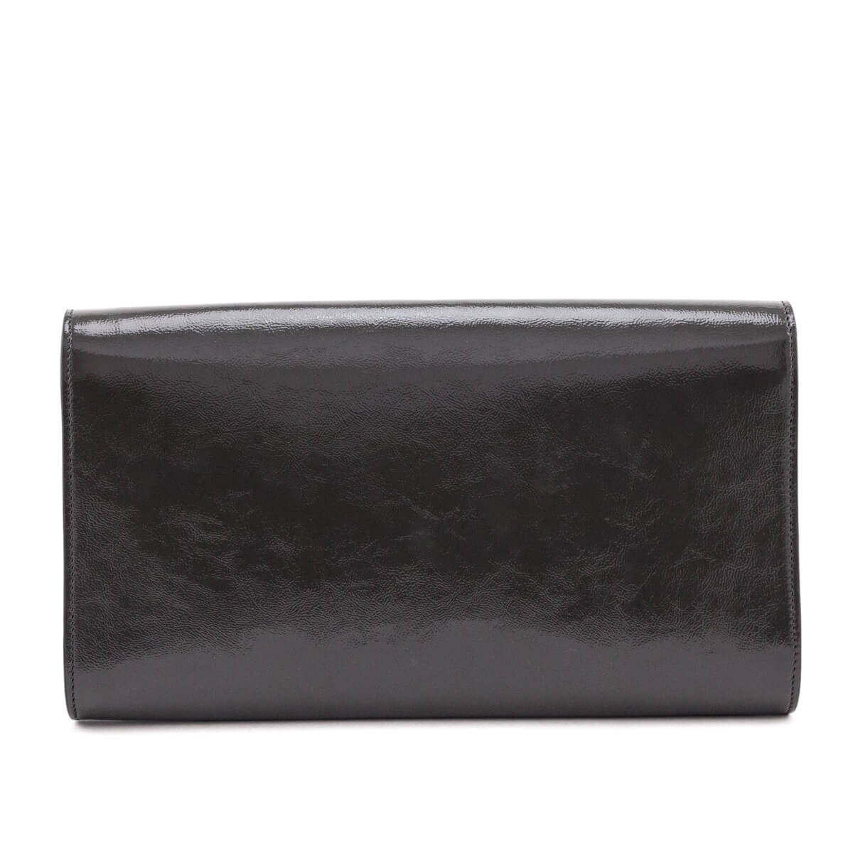 Luxury Saint Laurent Trending 2025 Gray Textured Patent Monogram Large Belle De Jour Clutch