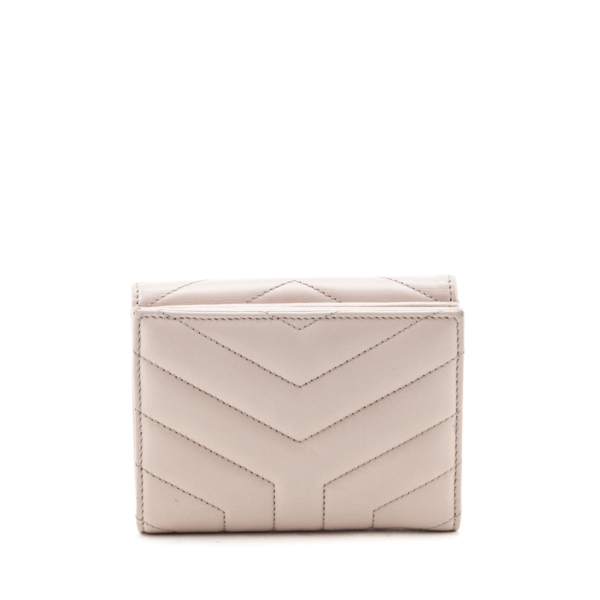 Luxury Saint Laurent Trending 2025 Marble Pink Matelasse "Y" Lambskin Loulou Compact Wallet