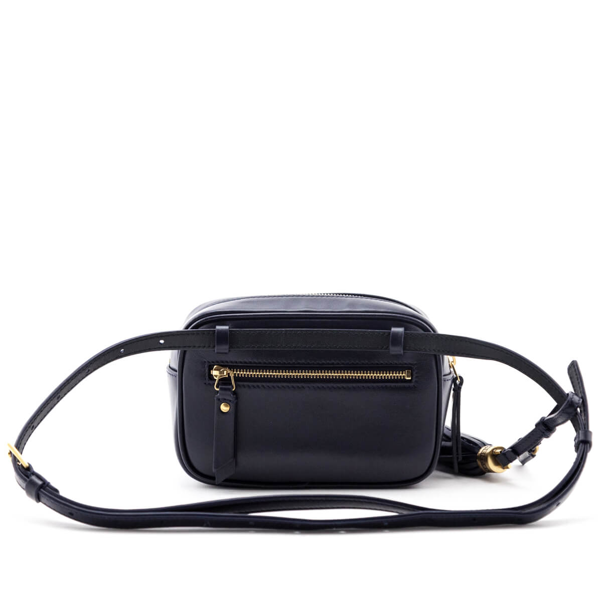 Luxury Saint Laurent Trending 2025 Navy Quilted Chevron Calfskin Lou Belt Bag