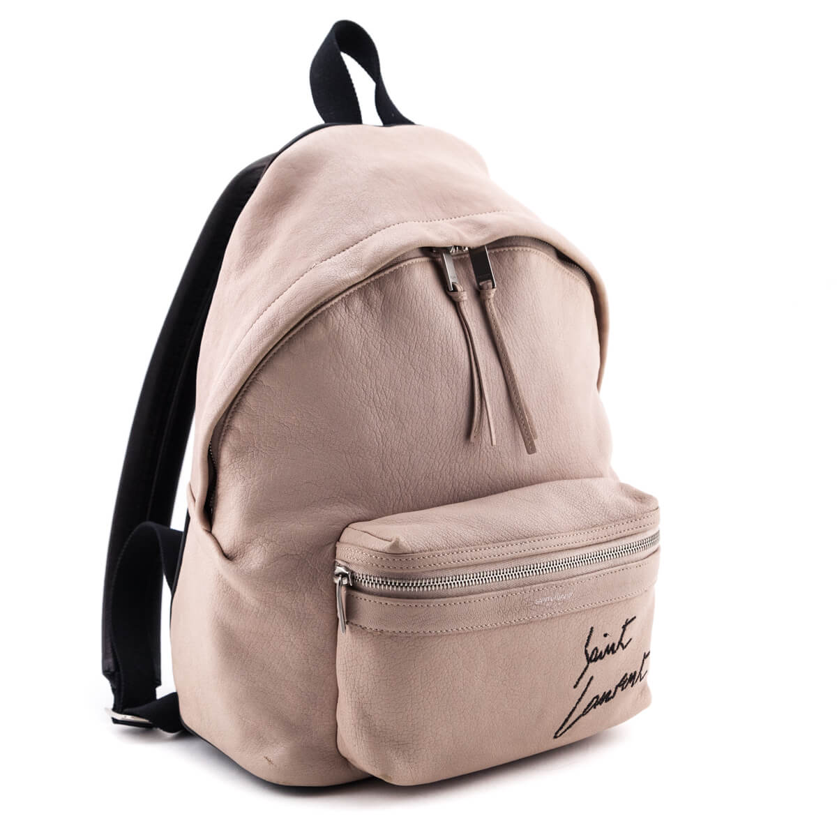 Saint Laurent Pink Lambskin Signature Mini City Backpack
