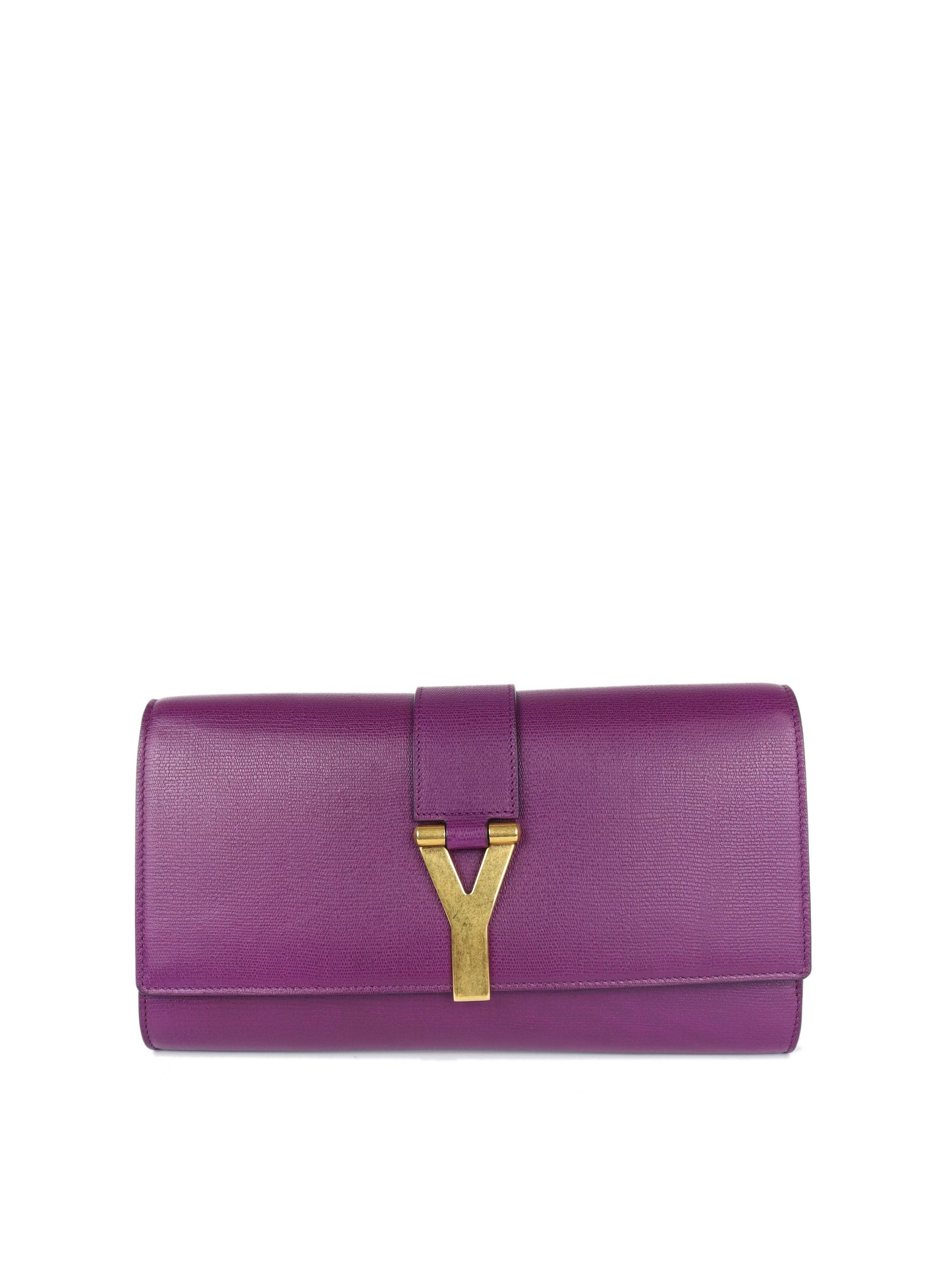 Saint Laurent Purple Y Ligne Clutch