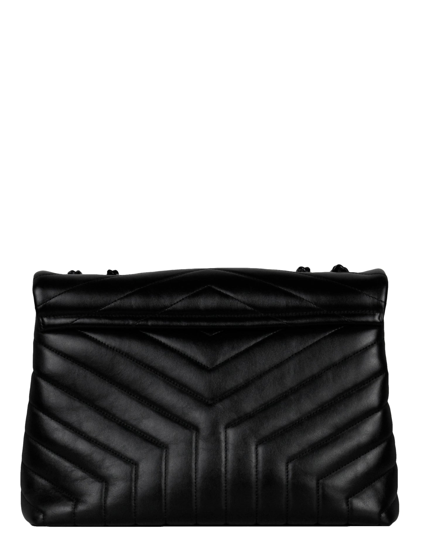 Saint Laurent Black Calfskin Y Medium Loulou Chain Shoulder Bag