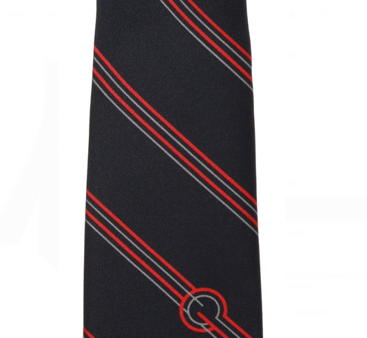 Gucci Roy Silk Stripe and Circle GG Tie in Midnight Blue