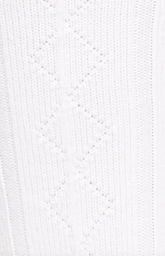 Gucci Wool Blend Knee High Socks with Bee Patch In Ivory